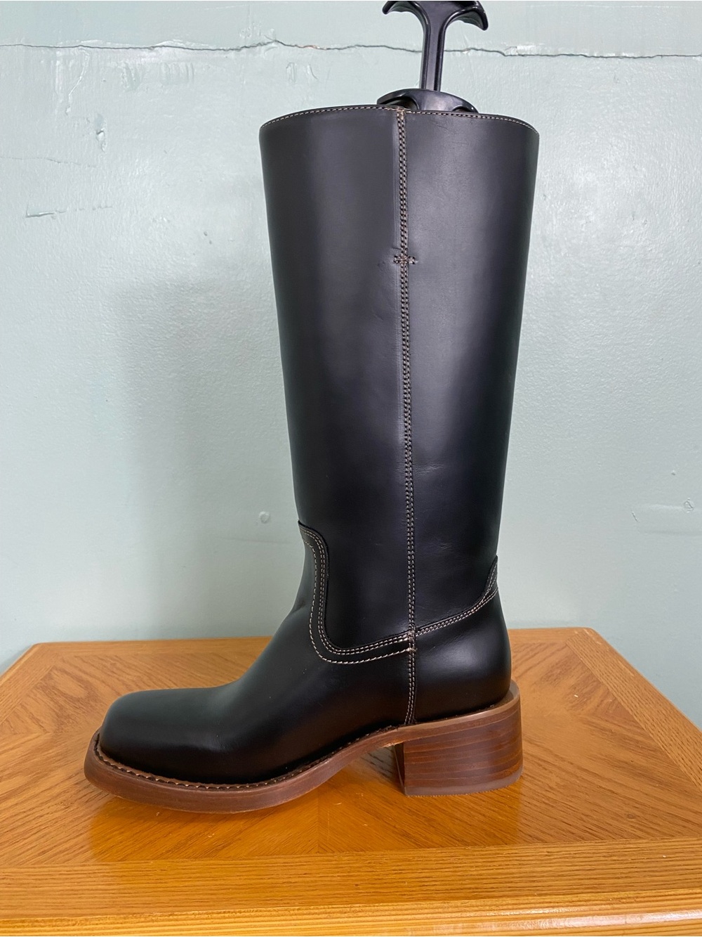 Frye Campus 14L Boots Leather Black Size 7.5 NOSKU - Picture 2 of 10